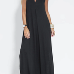 Solid Color Sleeveless Maxi Dress