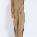 Solid Color Sleeveless Maxi Dress