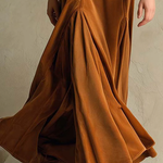Brown Elegant Retro Suit Collar Velvet Long Dress