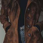 Daniella™ | Vintage Button Front Longline Coat