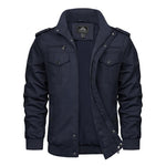 KZZ autumn men's casual windbreaker jacket workwear stand collar bomber jacket