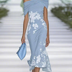 Spring Summer Floral Printed Elegant Dresses
