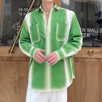 Green Gradient Long Sleeve Shirt