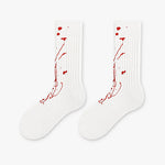 Splash Ink Thick Line Crew Socks