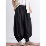 Loose Wide Leg Ankle Tied Lantern Pants