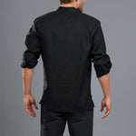 Stand-up collar Long-sleeved Linen Shirt