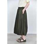 Women's Japanese Lightweight Pleated Hem Cropped Wide-leg Pants