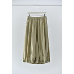 Women's Japanese Lightweight Pleated Hem Cropped Wide-leg Pants