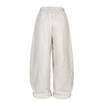Japanese Loose-fitting Textured Wide-leg Pants