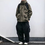 Hooded Loose-fitting Windproof Casual Jacket