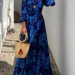 Luna™ | Floral Maxi Dress with Open Sleeves