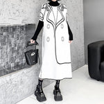 Reversible High-neck Loose-fitting Knitted Long Dress