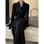 Irregular One-shoulder Waisted Pleated Top Wide-leg Pants Two-piece Set