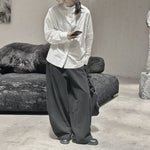 Womenâ€˜s Stand-up Collar Long-sleeved Loose Casual Base Shirt