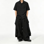 Japanese Loose Draped Casual Short Sleeve Shirt
