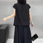 Women's Irregular Stand-up Collar Casual Shirt