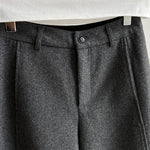 Cropped Loose Wide-leg Trousers