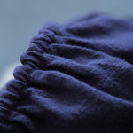 Loose Pleated Lantern Sleeve Color-block Dress