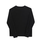 Cuffs Slits Long Sleeve T-Shirts
