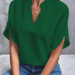 Bella | Short Sleeve Batwing Blouse