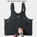 Retro Multi-pocket Dual-purpose Crossbody Vest