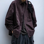 Japanese Retro Textured Long-sleeved Shirt