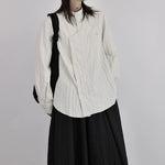 Womenâ€™s Irregular Button-down Long-sleeved Shirt