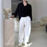 Retro Pullover Irregular Ribbon Shirt