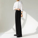 Straight-leg Wrinkle-resistant Drape Trousers