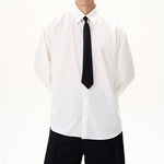 Wrinkle-resistant Detachable Tie Draped Shirt