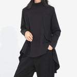 Loose-fitting Casual Turtleneck T-shirt