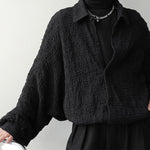 Retro Crinkled Dolman Sleeve Shirt