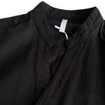 Breathable Cotton Stand Collar Long Sleeve Shirt Casual Top