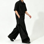 Japanese Loose Draped Casual Short Sleeve Shirt