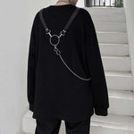 Metal Strap Cargo Long Sleeve Sweatshirt