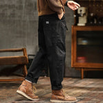 American Retro Patchwork Straight-leg Cargo Pants