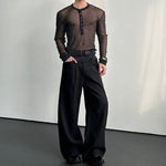 Glittery Sheer Long-Sleeved T-Shirt
