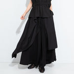 Women's Japanese Loose Draped Cropped Culottes Casual Pants