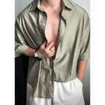 Solid Color Loose Casual Shirt
