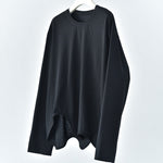 Women's Wavy Hem Casual Round Neck Shirt