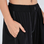 Women's High-waisted Loose Casual Faux Two-piece Pants