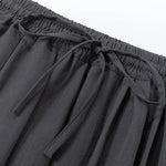 Loose Wide Leg Ankle Tied Lantern Pants