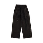 Zipper Strip Straight Casual Pants
