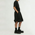 Japanese Style Casual Drawstring Pleated Shorts