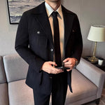 Retro Corduroy Slim-fit Suit Jacket