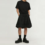 Japanese Style Casual Drawstring Pleated Shorts