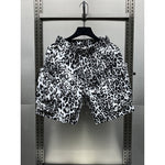 Leopard Print Quick-drying Loose-fitting Five-point Pants