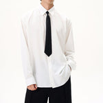 Wrinkle-resistant Detachable Tie Draped Shirt
