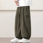 Corduroy Side Pocket Loose Wide-leg Casual Pants