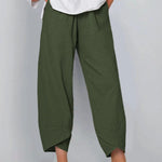 Solid Color Simple Casual Ankle Pants